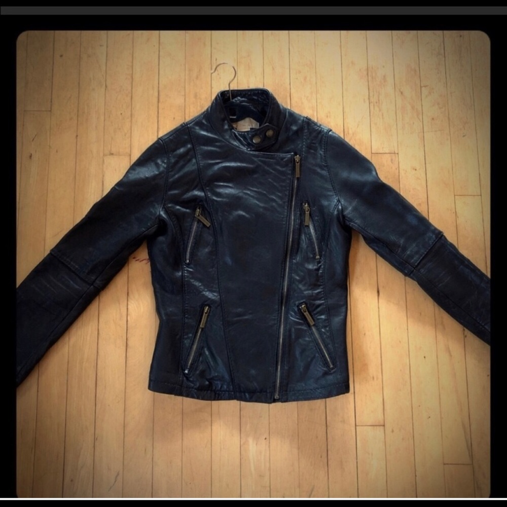 Michael kors leather jacket